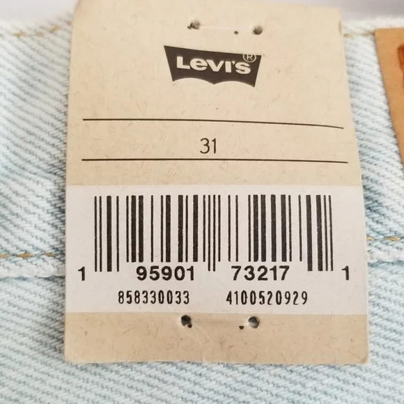 NWT Levi's 501 High Rise Light Wash Jean Shorts Size 31 - Picture 6 of 10